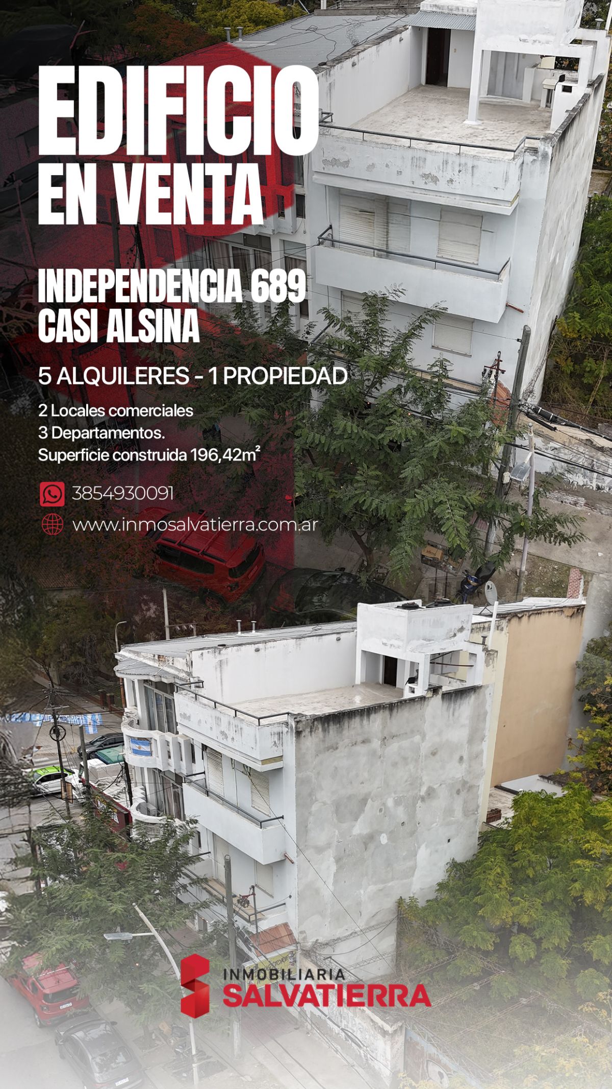 ¡Vta. Edificio con Locales Comerciales y Departamentos en excelente ubicación! – Independencia al 600
