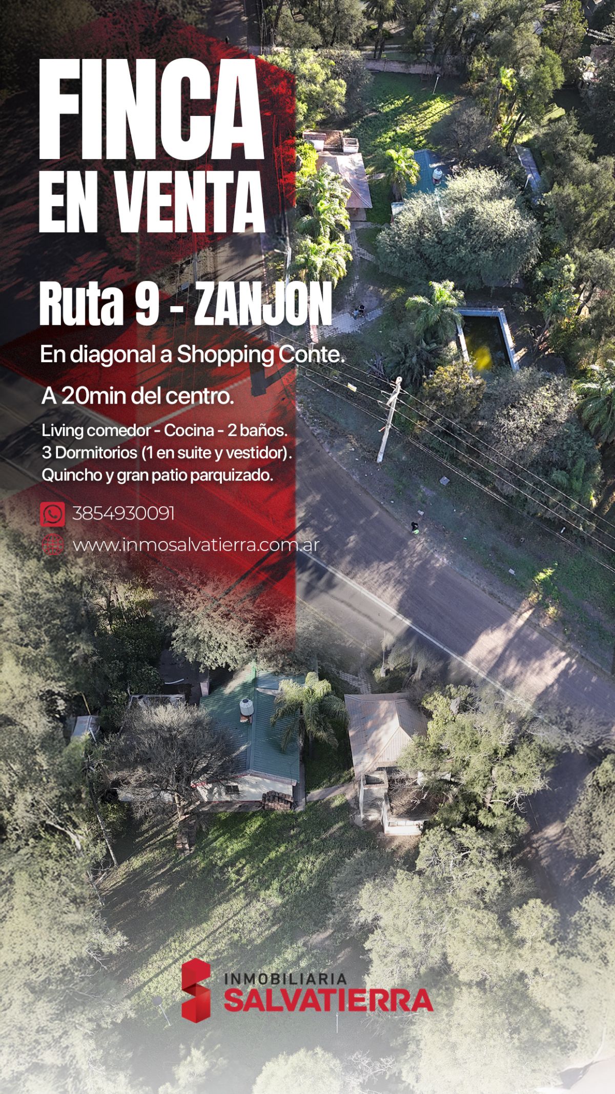 Vta. Casa sobre Ruta Nacional N° 9 – Zanjón – Frente al Shopping Conte